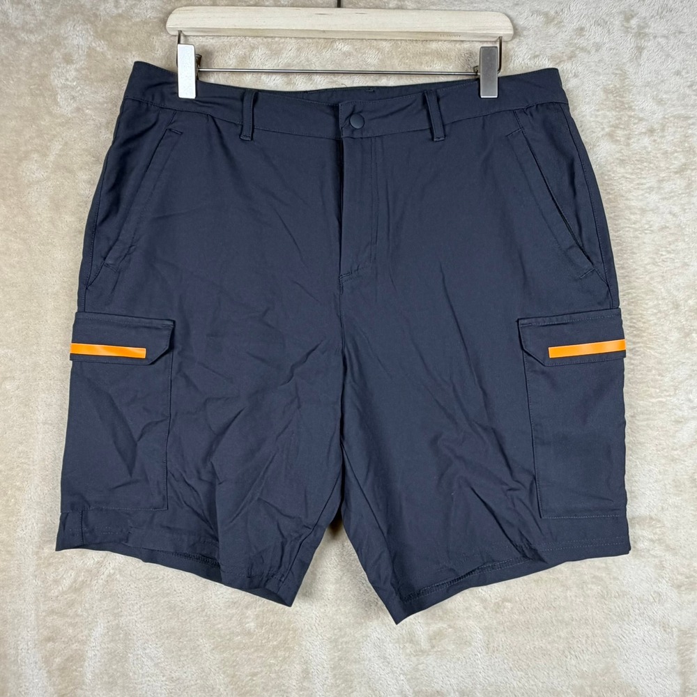 Castore McLaren F1 Team Mens 32 Cargo Shorts Gray Orange Racing Performance